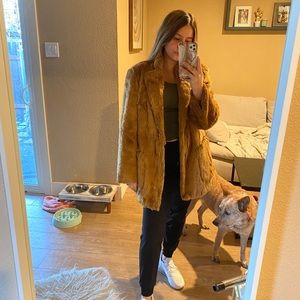 Brown fur coat